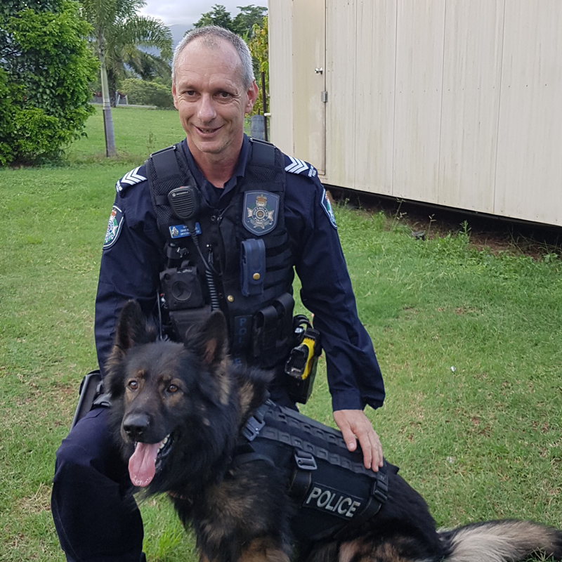 Photo of Dave Raymond and K9